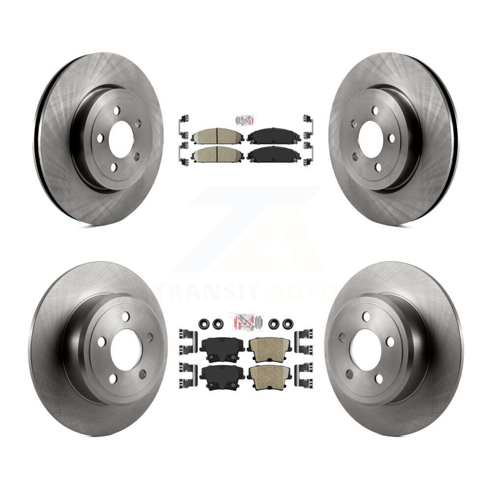 Front Rear Ceramic Pad And Disc Brake Rotors Kit For 2005-2006 Chrysler 300 AWD with 3.5L K8A-101834