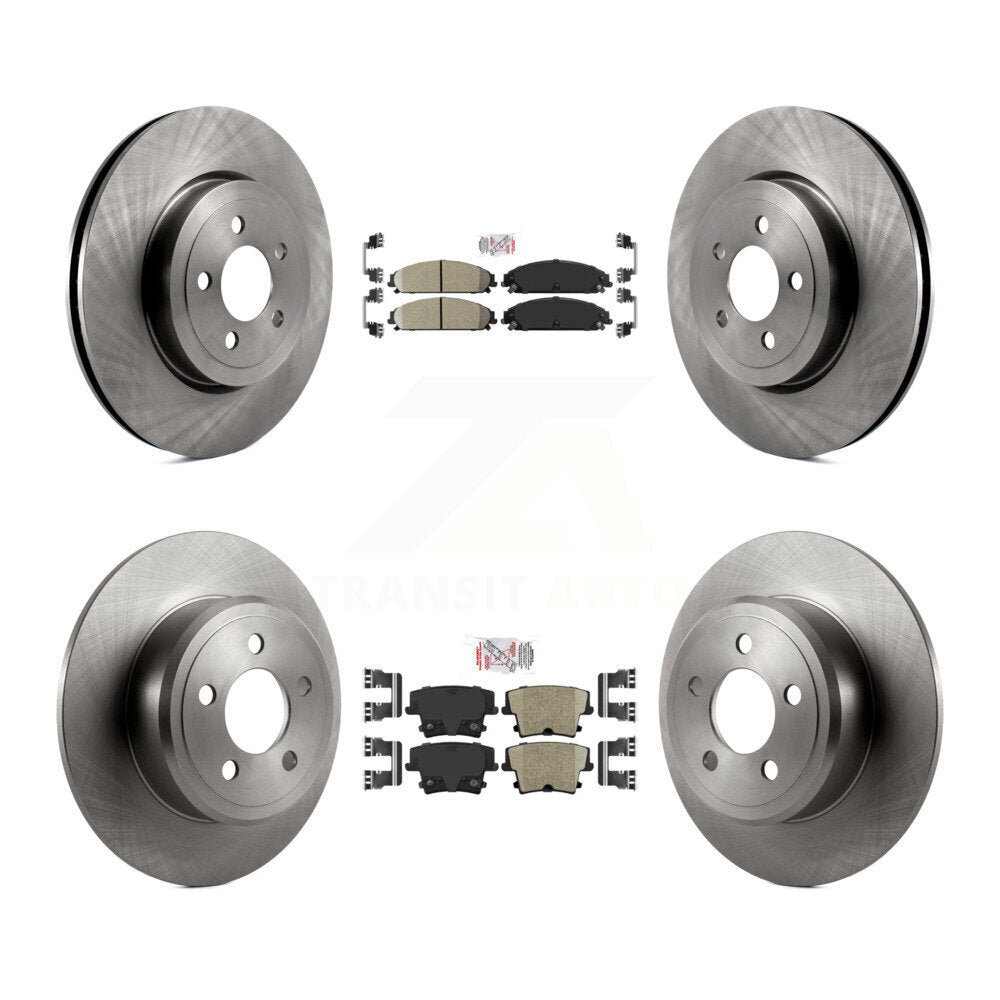 Front Rear Ceramic Pad And Disc Brake Rotors Kit For 2005-2006 Chrysler 300 AWD with 3.5L K8A-101835