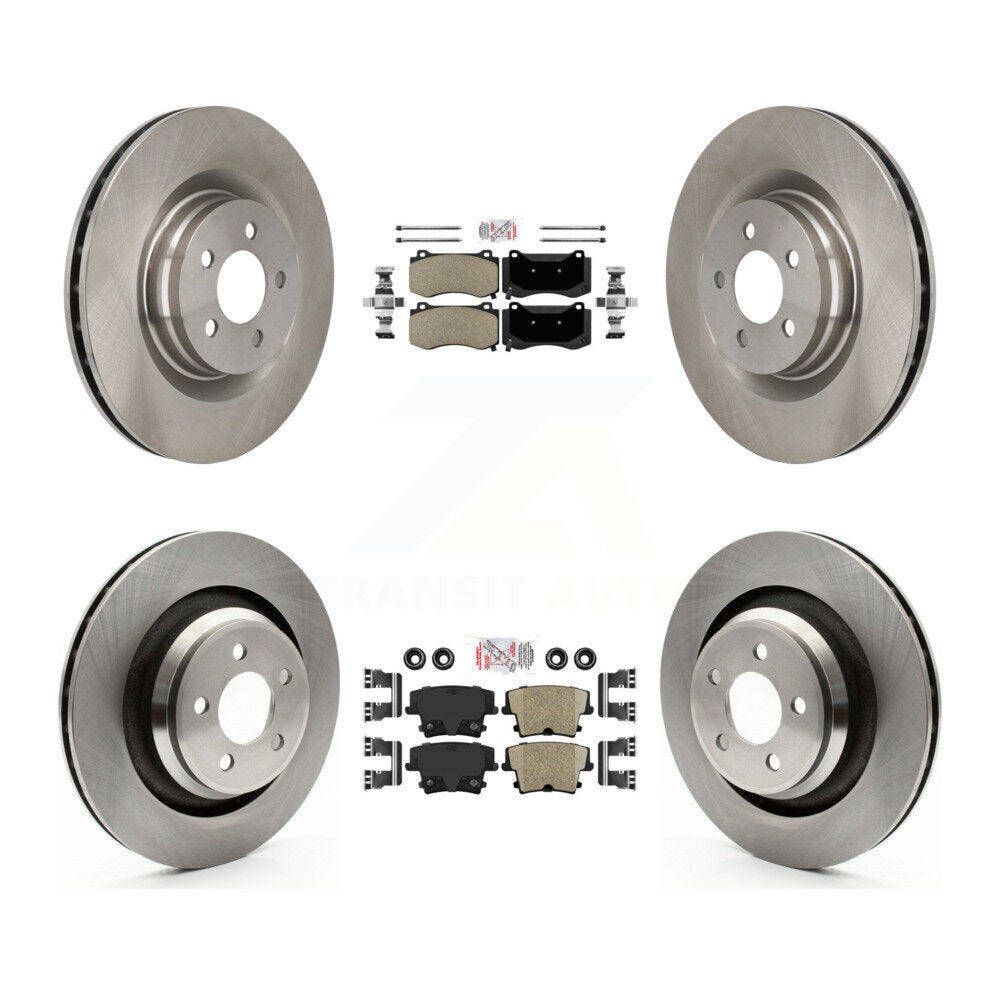 Front Semi-Metallic Rear Ceramic Pads And Disc Brake Rotors Kit For Dodge Charger K8A-101839