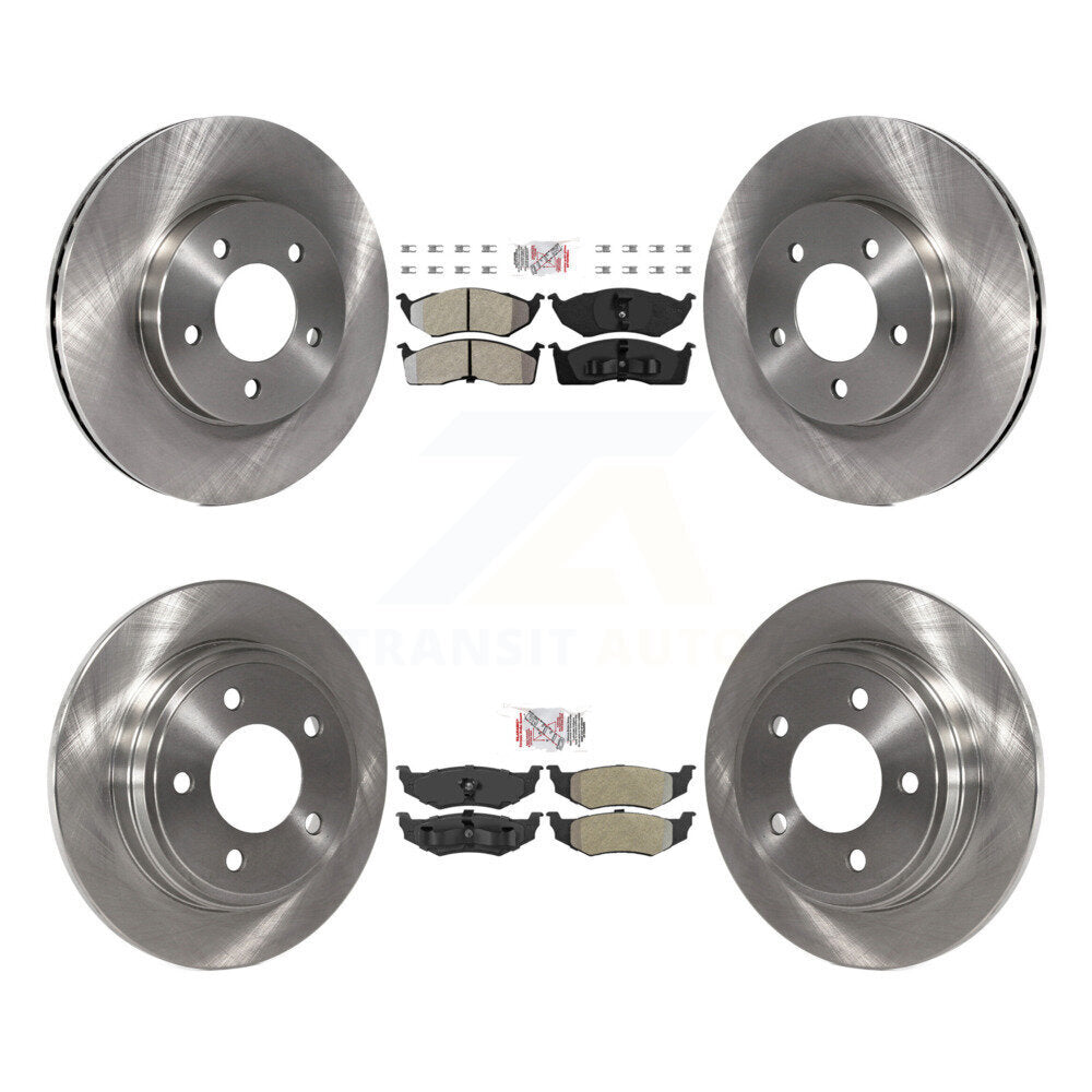 Front Rear Semi-Metallic Pad & Brake Rotors Kit For Chrysler Intrepid Dodge 300M Concorde K8A-101853
