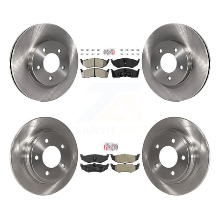 Front Rear Semi-Metallic Pad & Brake Rotors Kit For Chrysler Intrepid Dodge 300M Concorde K8A-101853