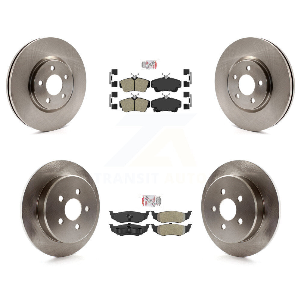 Front Rear Semi-Metallic Pad And Disc Brake Rotors Kit For Chrysler PT Cruiser Dodge Neon K8A-101855