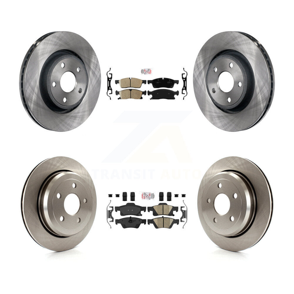 Front Rear Ceramic Pad Brake Rotor Kit For Jeep Grand Cherokee WK With Vented Rotors K8A-101868