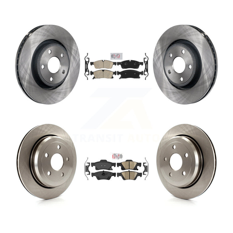 Front Rear Ceramic Pad Brake Rotor Kit For Jeep Grand Cherokee WK With Vented Rotors K8A-101875