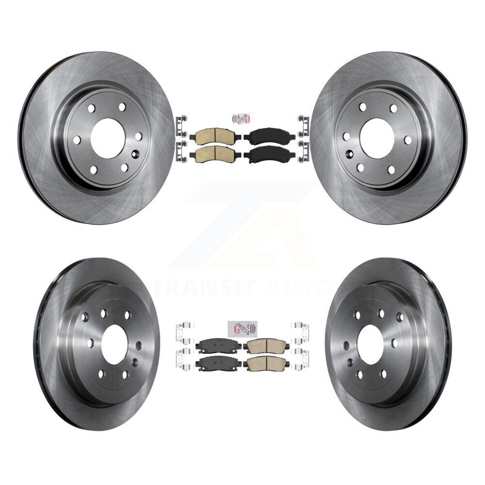 Front Rear Ceramic Pad & Brake Rotors Kit For GMC Acadia Buick Enclave Chevrolet Traverse K8A-101881