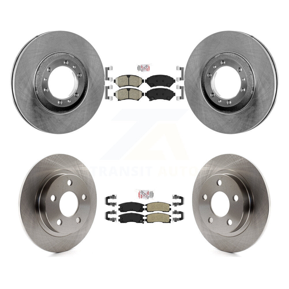 Front Ceramic Rear Semi-Metallic Pad Brake Rotor Kit For Buick LeSabre Pontiac Bonneville K8A-101887