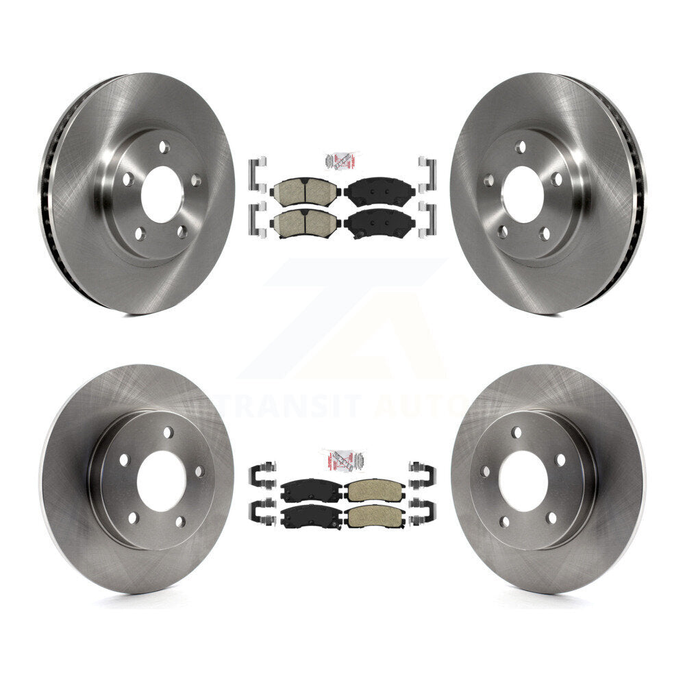 Front Ceramic Rear Semi-Metallic Pad Disc Brake Rotor Kit For Cadillac DeVille Buick Park K8A-101889