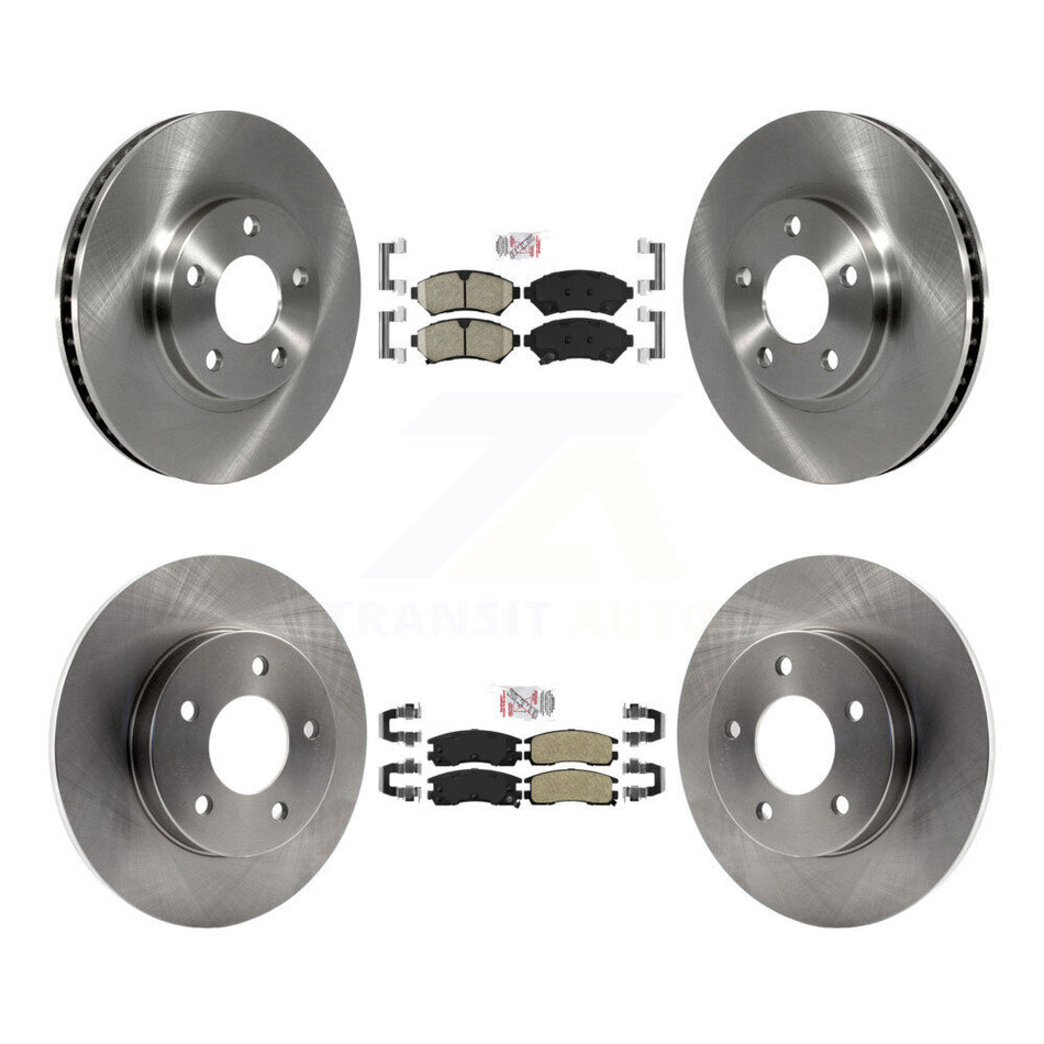 Front Ceramic Rear Semi-Metallic Pad Disc Brake Rotor Kit For Cadillac DeVille Buick Park K8A-101889