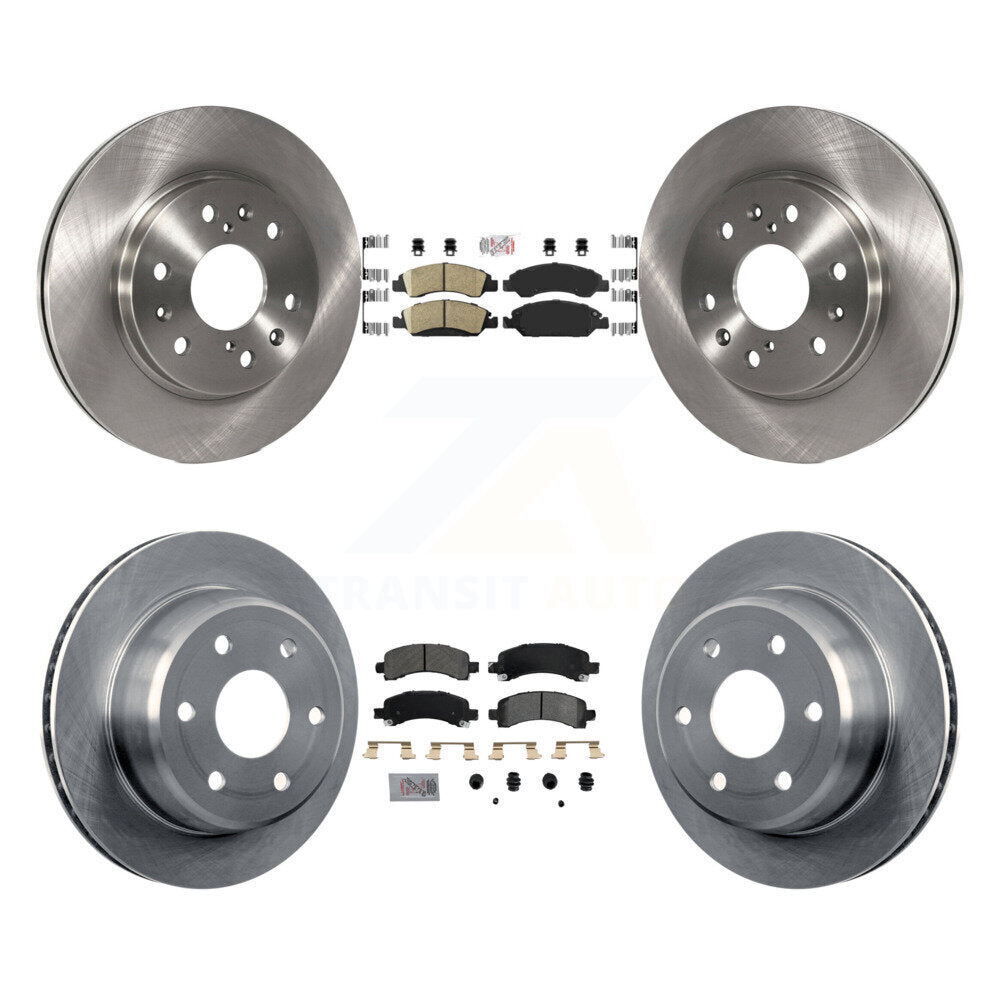 Front Ceramic Rear Semi-Metallic Pad Disc Brake Rotors Kit For Chevrolet Express 1500 GMC K8A-101896