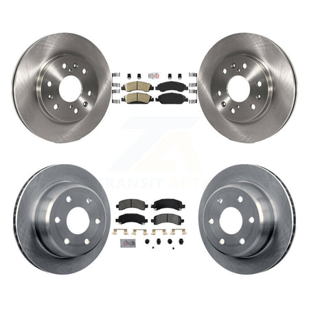 Front Ceramic Rear Semi-Metallic Pad Disc Brake Rotors Kit For Chevrolet Express 1500 GMC K8A-101896