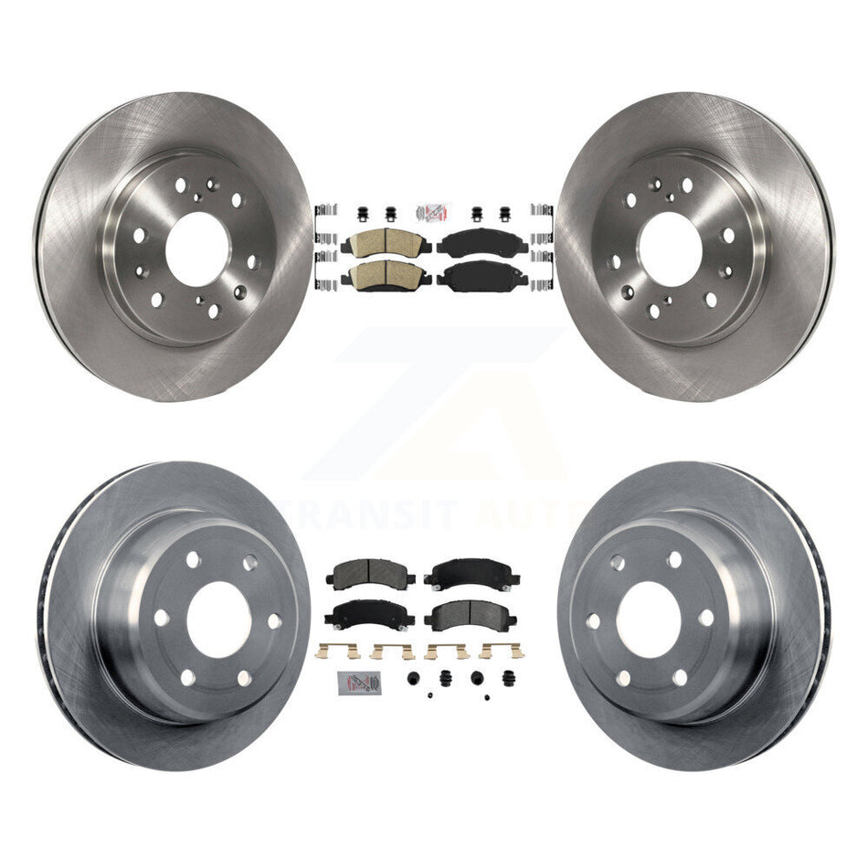 Front Ceramic Rear Semi-Metallic Pad Disc Brake Rotors Kit For Chevrolet Express 1500 GMC K8A-101896