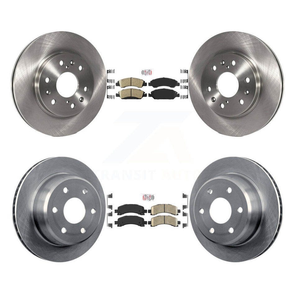Front Rear Ceramic Pad & Brake Rotors Kit For 2009-2014 Chevrolet Express 1500 GMC Savana K8A-101897