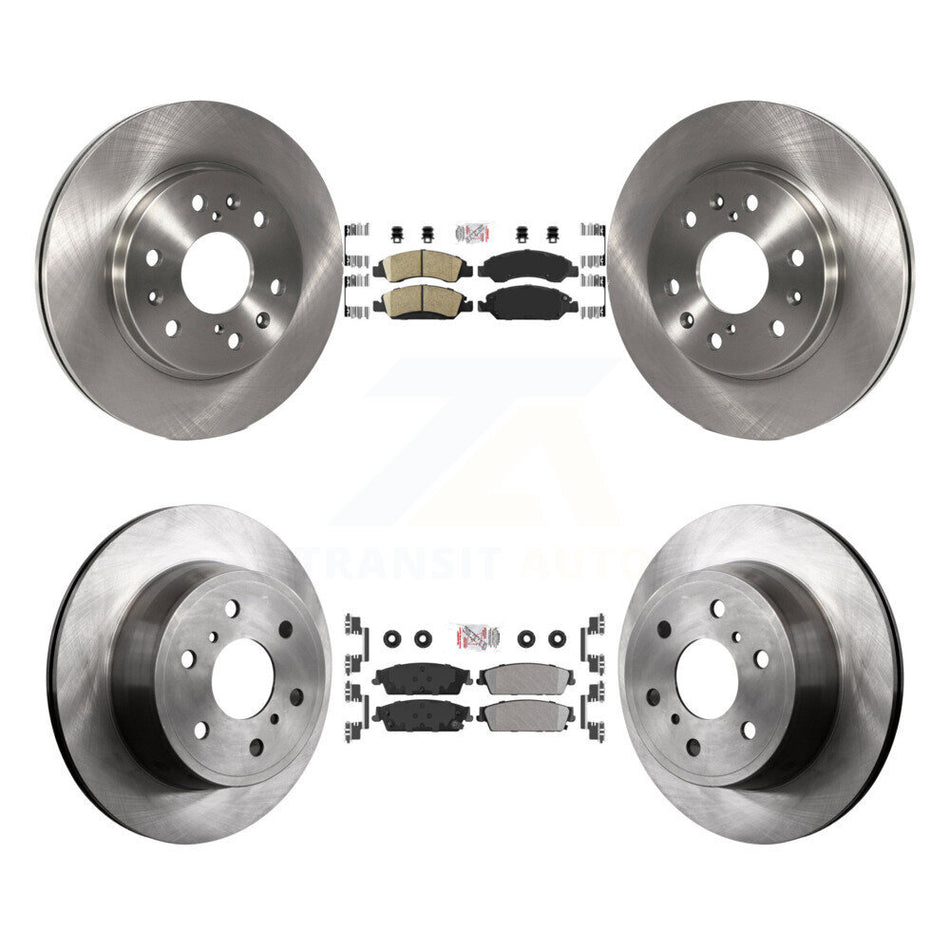 Front Ceramic Rear Semi-Metallic Pad Brake Rotors Kit For Chevrolet GMC Sierra 1500 Tahoe K8A-101901