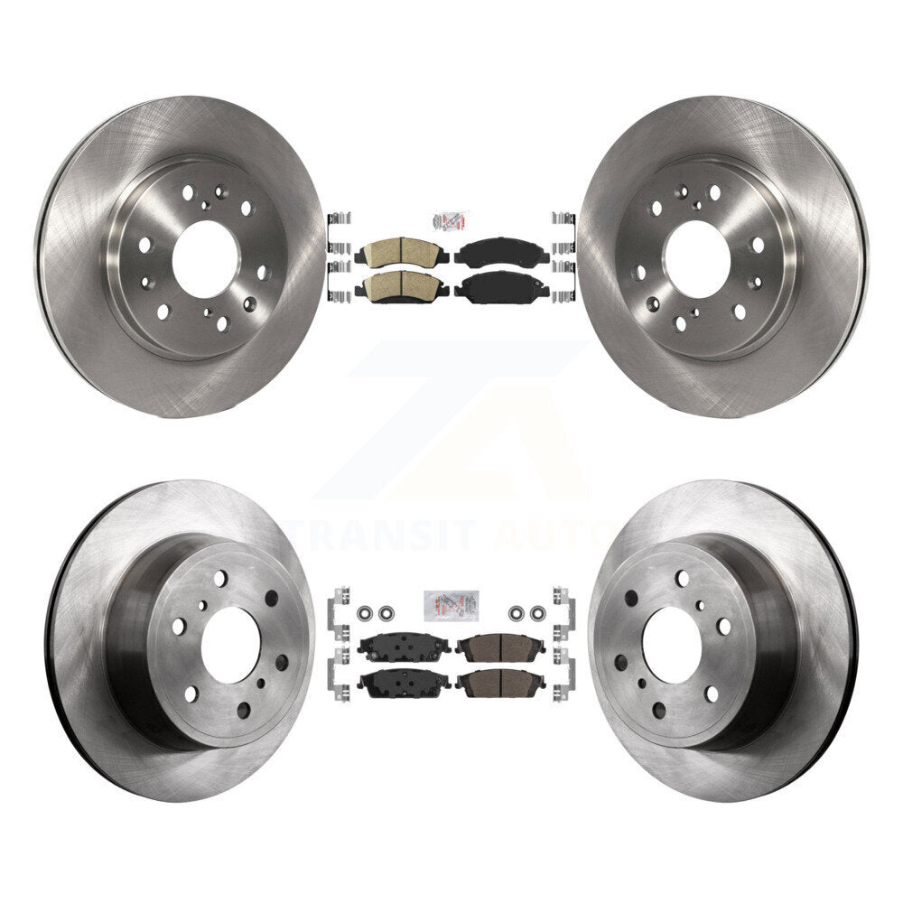 Front Ceramic Rear Semi-Metallic Pad Brake Rotors Kit For GMC Sierra 1500 Chevrolet Tahoe K8A-101910