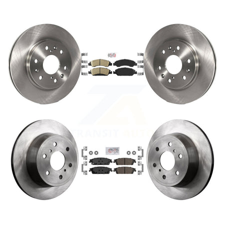 Front Ceramic Rear Semi-Metallic Pad Brake Rotors Kit For GMC Sierra 1500 Chevrolet Tahoe K8A-101910