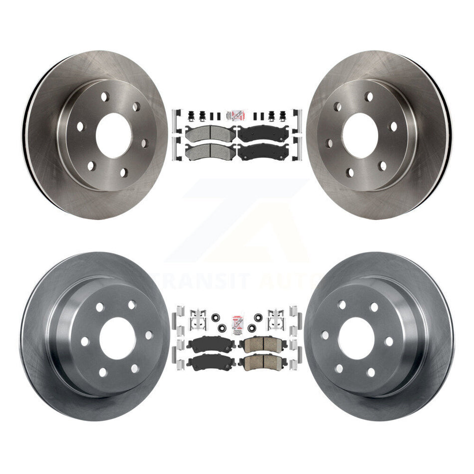 Front Semi-Metallic Rear Ceramic Pad Brake Rotors Kit For Chevrolet GMC Silverado 1500 XL K8A-101920