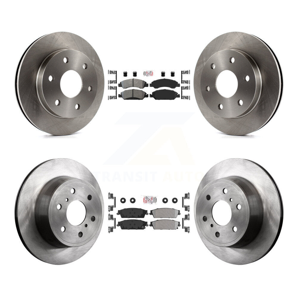 Front Rear Semi-Metallic Pad & Brake Rotors Kit For 2007 GMC Sierra 1500 Disc rear brakes K8A-101925