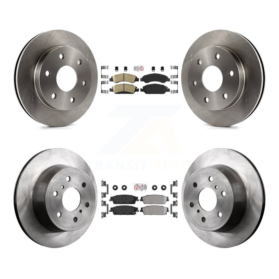 Front Ceramic Rear Semi-Metallic Pad Brake Rotor Kit For GMC Sierra 1500 Disc rear brakes K8A-101927