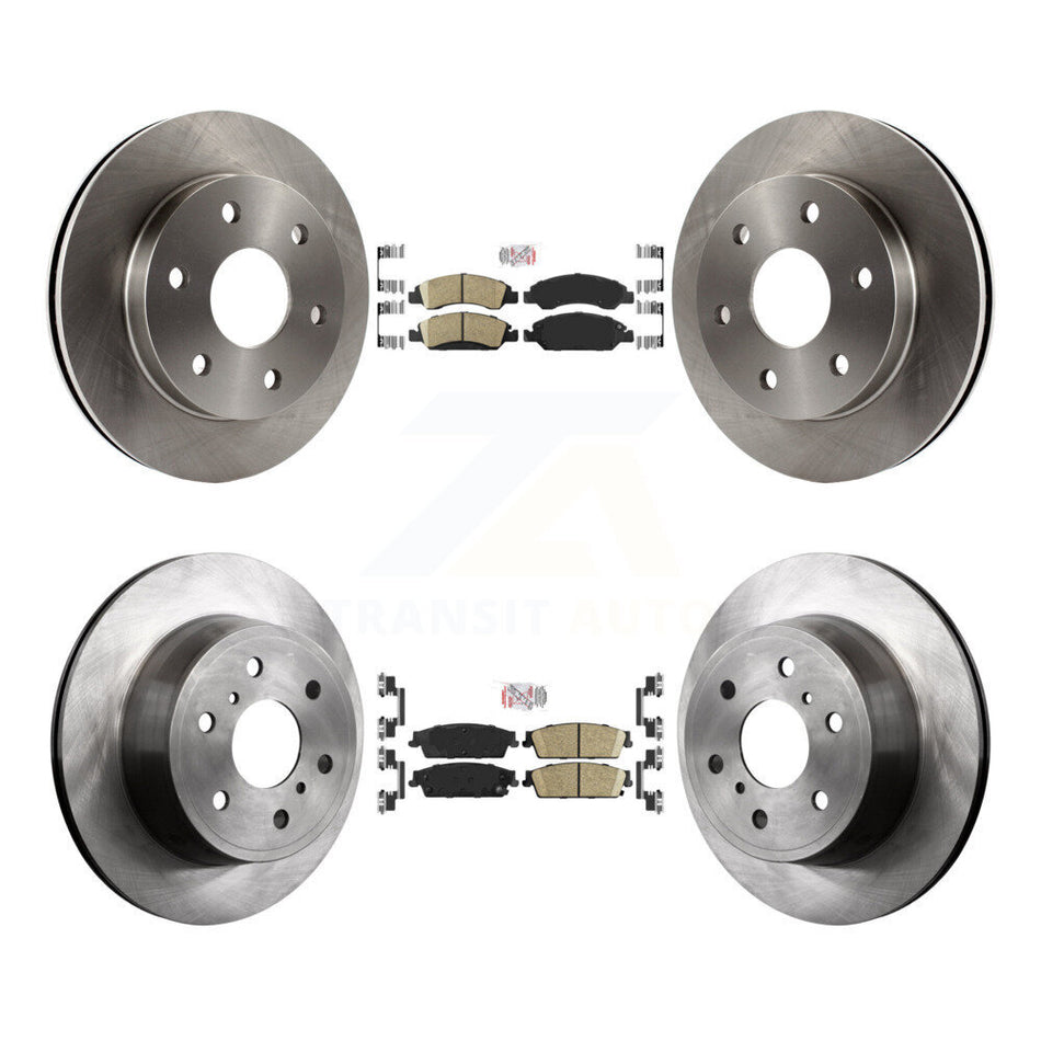 Front Rear Ceramic Pad And Disc Brake Rotor Kit For 2007 GMC Sierra 1500 rear brakes K8A-101930