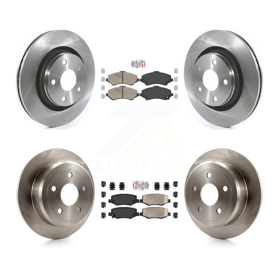 Front Rear Ceramic Pad Brake Rotors Kit For Jeep Wrangler With 332mm Diameter Rotor K8A-101941