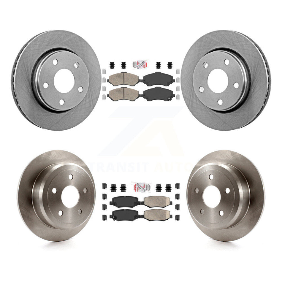 Front Rear Ceramic Pads And Disc Brake Rotors Kit For Jeep Wrangler K8A-101947