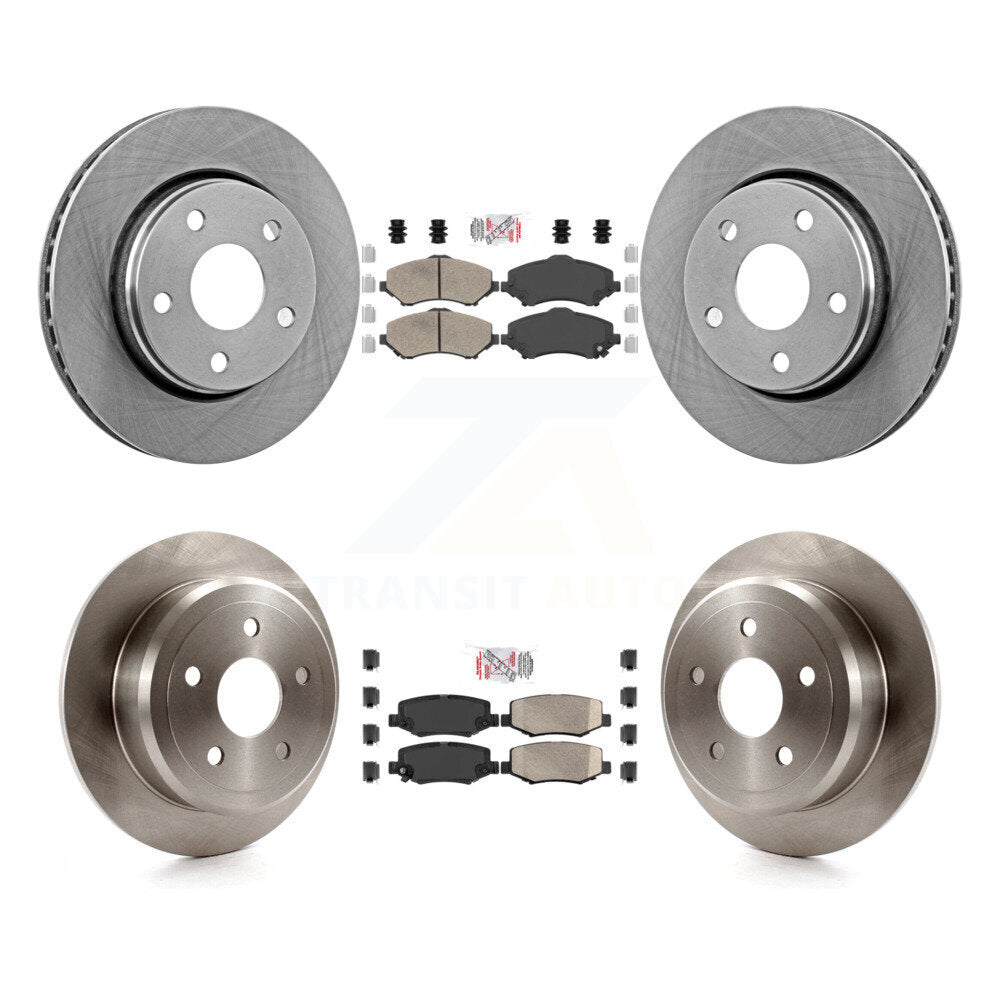 Front Rear Ceramic Pads And Disc Brake Rotors Kit For Jeep Wrangler K8A-101948