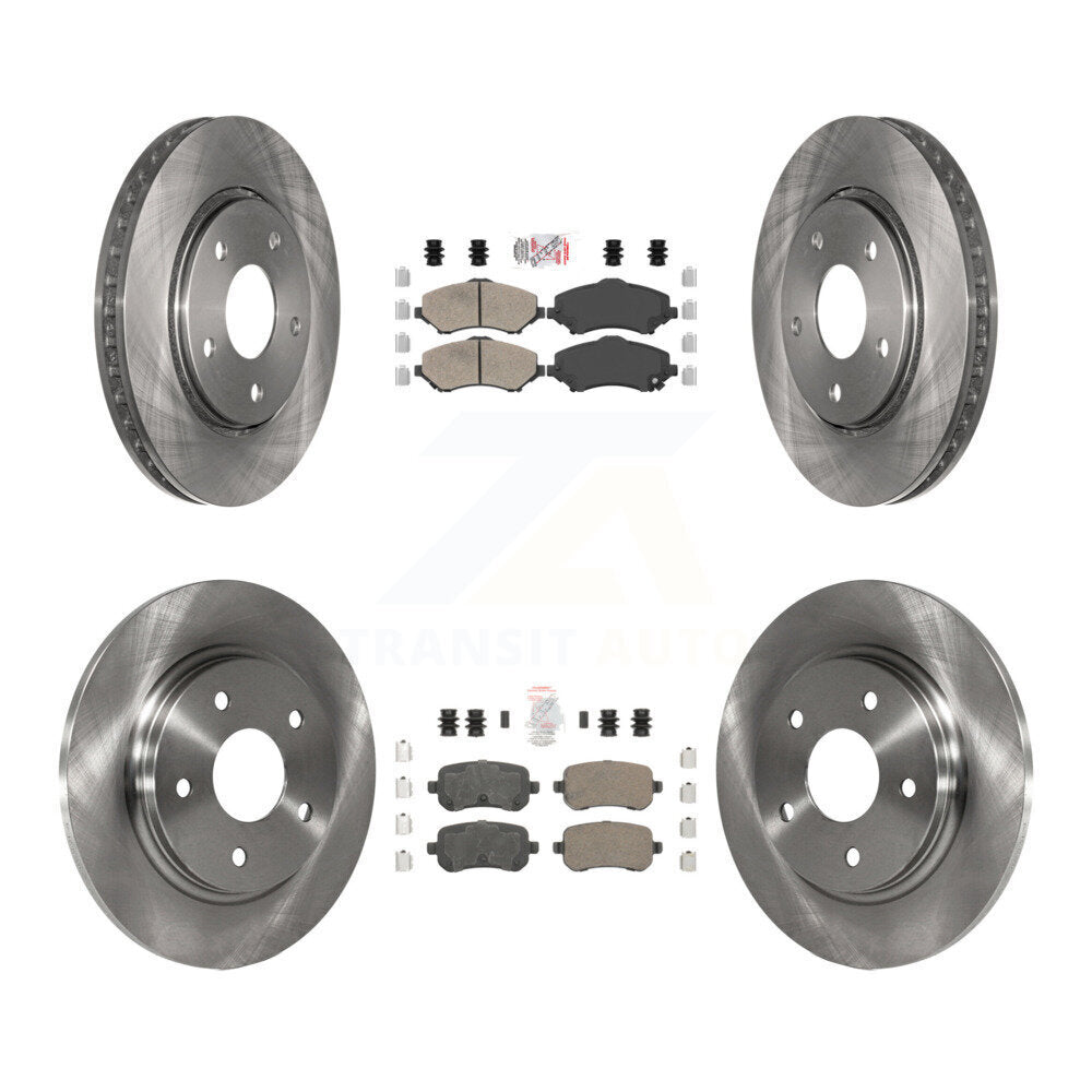 Front Rear Ceramic Pad & Brake Rotors Kit For Dodge Grand Caravan Journey Chrysler Town K8A-101951