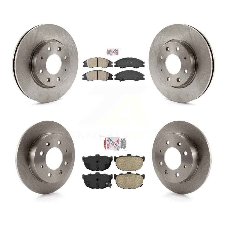 Front Semi-Metallic Rear Ceramic Pads And Disc Brake Rotors Kit For Kia Spectra Spectra5 K8A-102005