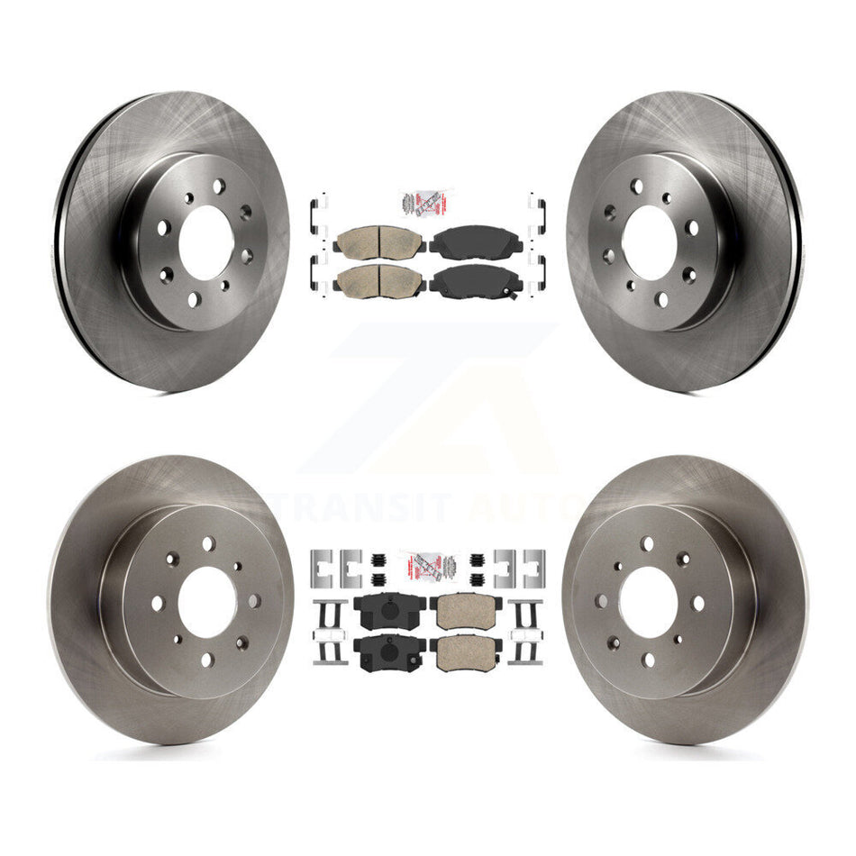 Front Rear Ceramic Pads And Disc Brake Rotors Kit For Honda Civic Acura EL K8A-102007