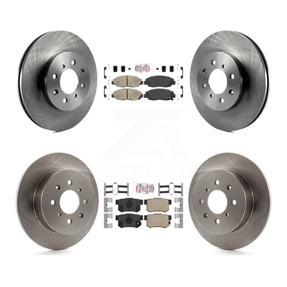 Front Rear Ceramic Pads And Disc Brake Rotors Kit For Honda Civic Acura EL K8A-102008