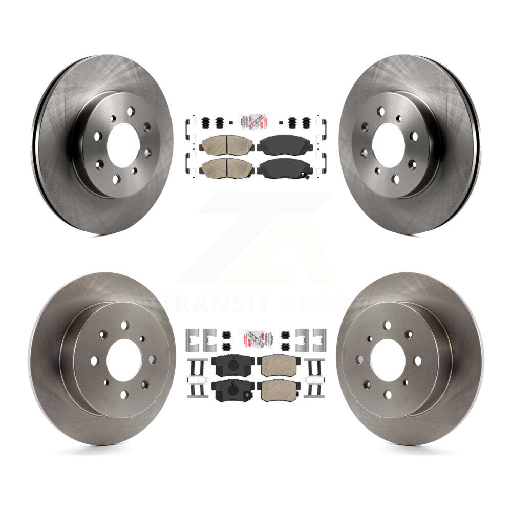 Front Rear Ceramic Pads And Disc Brake Rotors Kit For Honda Civic Acura EL K8A-102009