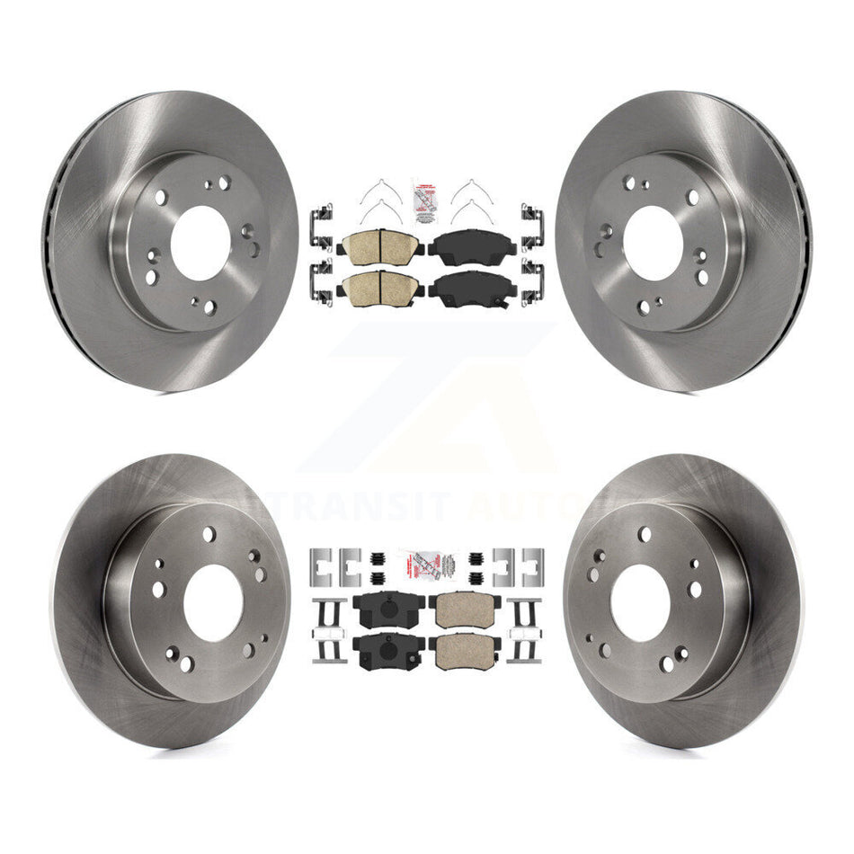 Front Rear Ceramic Pads And Disc Brake Rotors Kit For Honda Civic Acura RSX K8A-102011