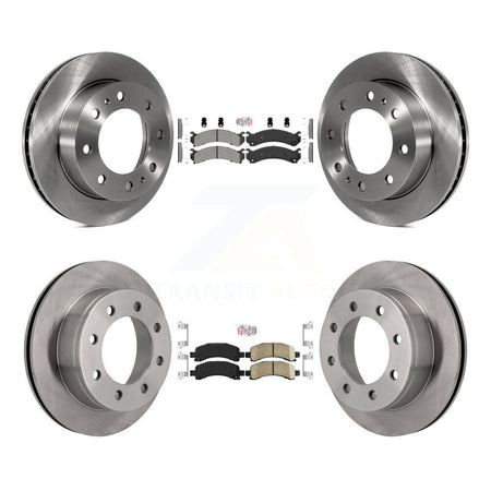 Front Semi-Metallic Rear Ceramic Pad & Disc Brake Rotor Kit For GMC Savana 2500 Chevrolet K8A-102056