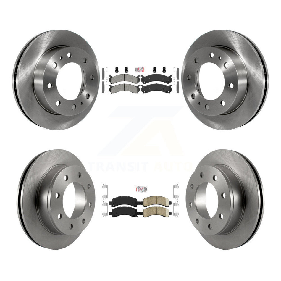 Front Semi-Metallic Rear Ceramic Pad & Disc Brake Rotor Kit For GMC Savana 2500 Chevrolet K8A-102058