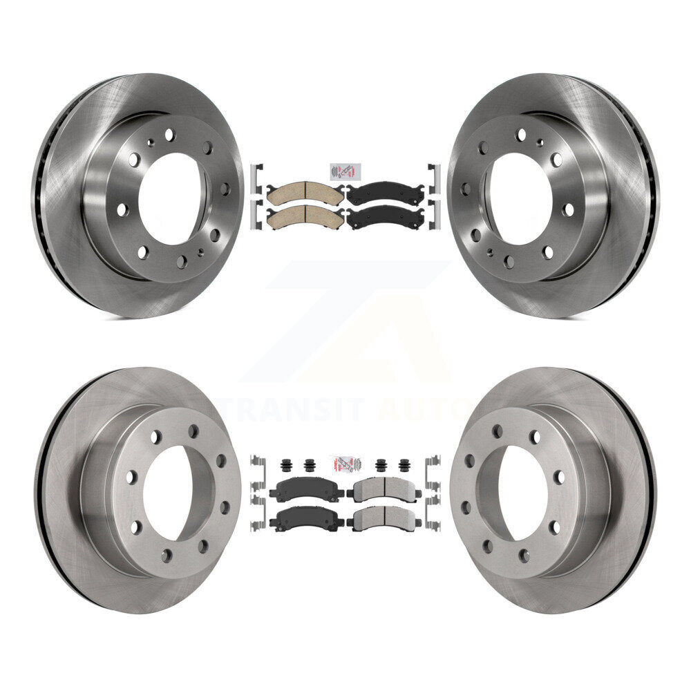 Front Ceramic Rear Semi-Metallic Pad & Disc Brake Rotor Kit For GMC Savana 2500 Chevrolet K8A-102063