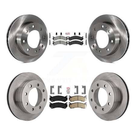 Front Semi-Metallic Rear Ceramic Pad Brake Rotors Kit For Chevrolet GMC Sierra 2500 HD XL K8A-102065