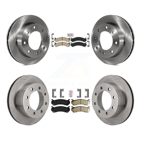 Front Rear Ceramic Pad Brake Rotor Kit For Chevrolet GMC Sierra 2500 HD Silverado 3500 XL K8A-102067