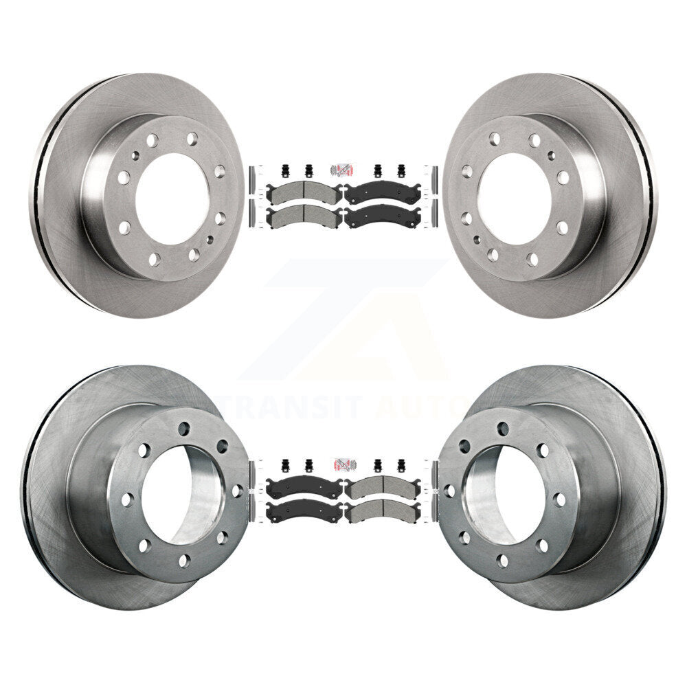 Front Rear Semi-Metallic Pad & Brake Rotor Kit For Chevrolet GMC Silverado 3500 Sierra HD K8A-102076