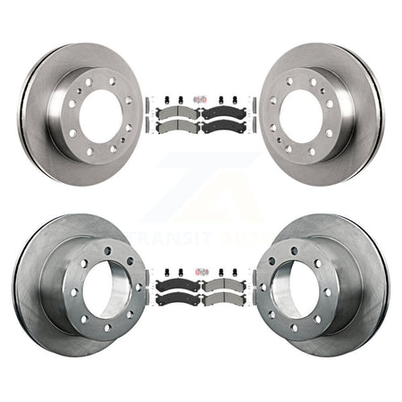 Front Rear Semi-Metallic Pad & Brake Rotor Kit For Chevrolet GMC Silverado 3500 Sierra HD K8A-102076