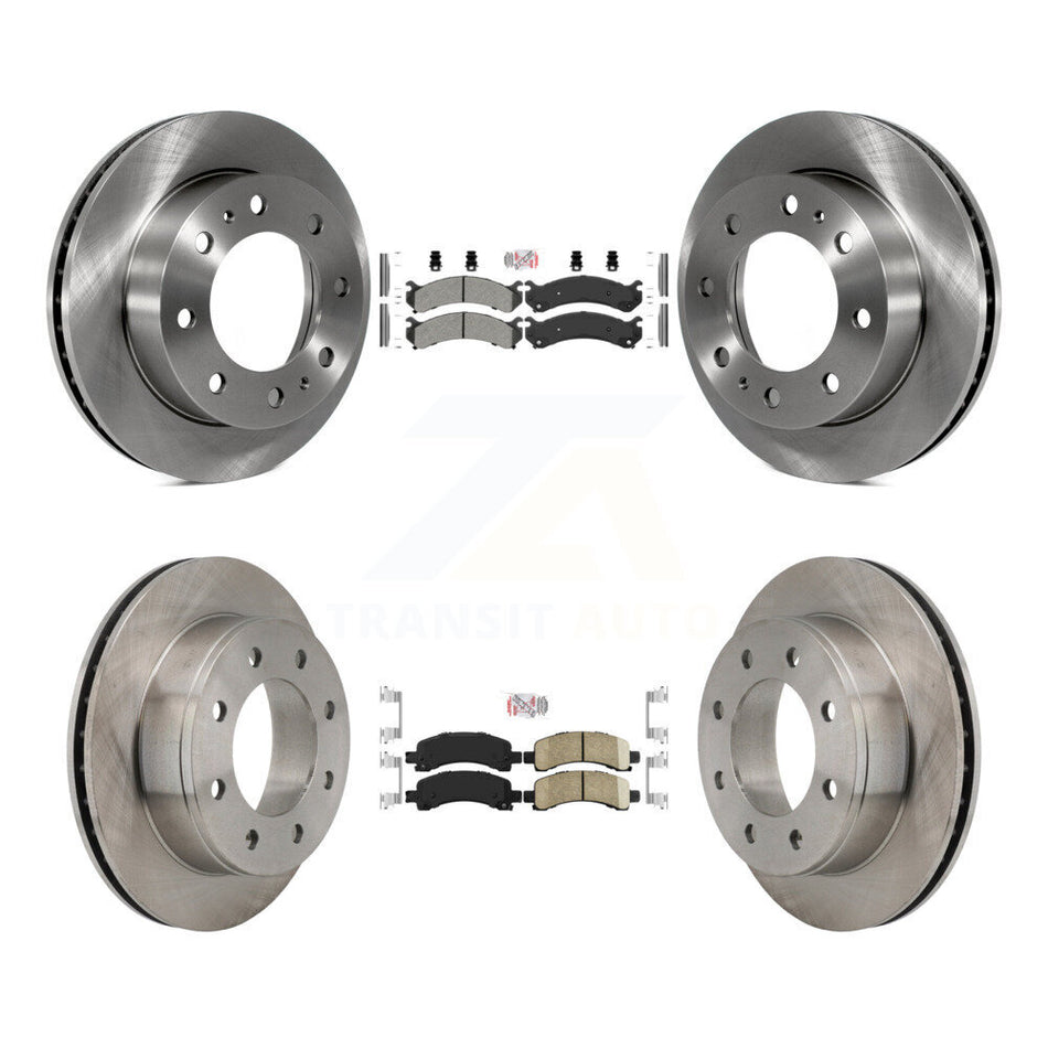 Front Semi-Metallic Rear Ceramic Pad Disc Brake Rotors Kit For Chevrolet Express 2500 GMC K8A-102086