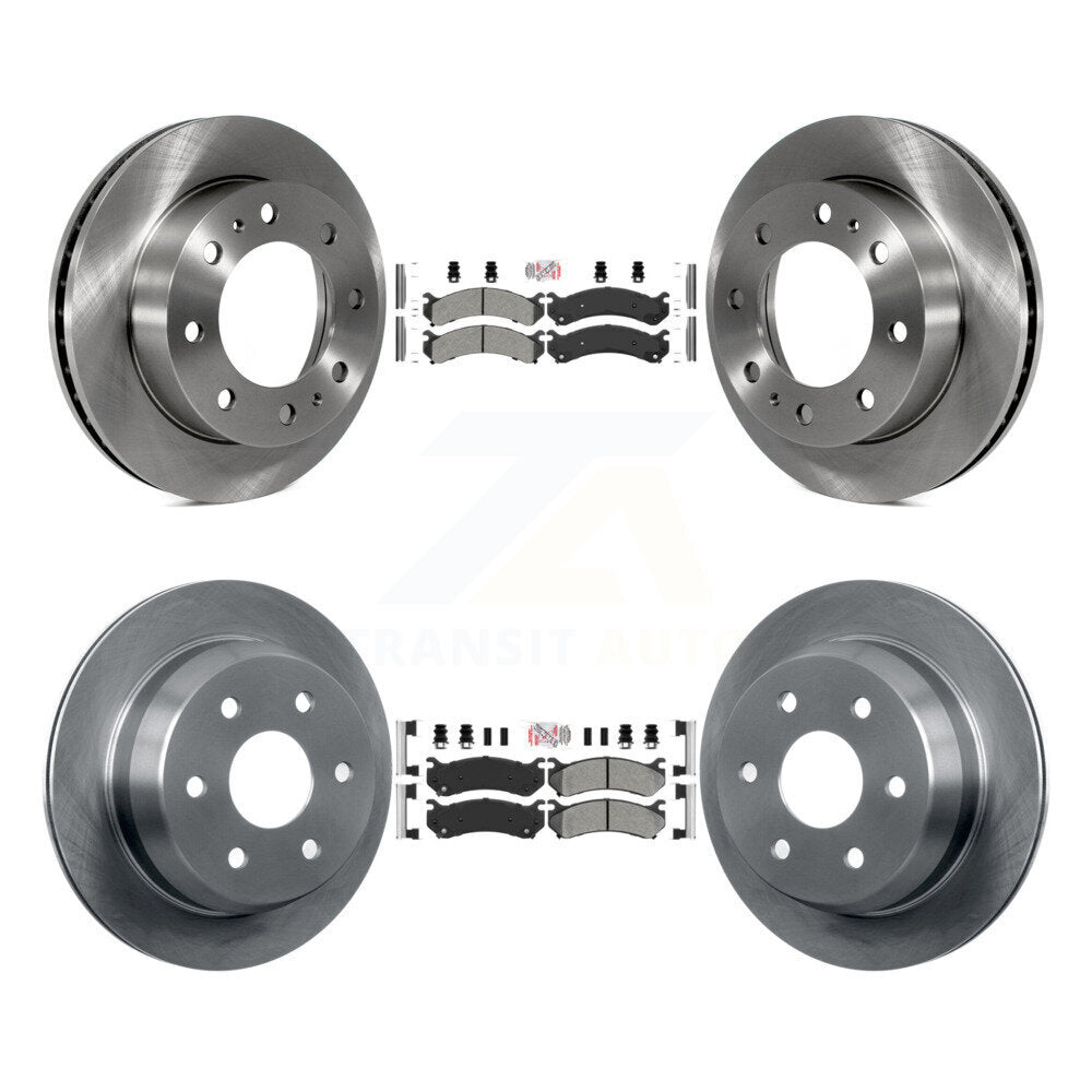 Front Rear Semi-Metallic Pad Brake Rotor Kit For Chevrolet Silverado 2500 HD Suburban GMC K8A-102098