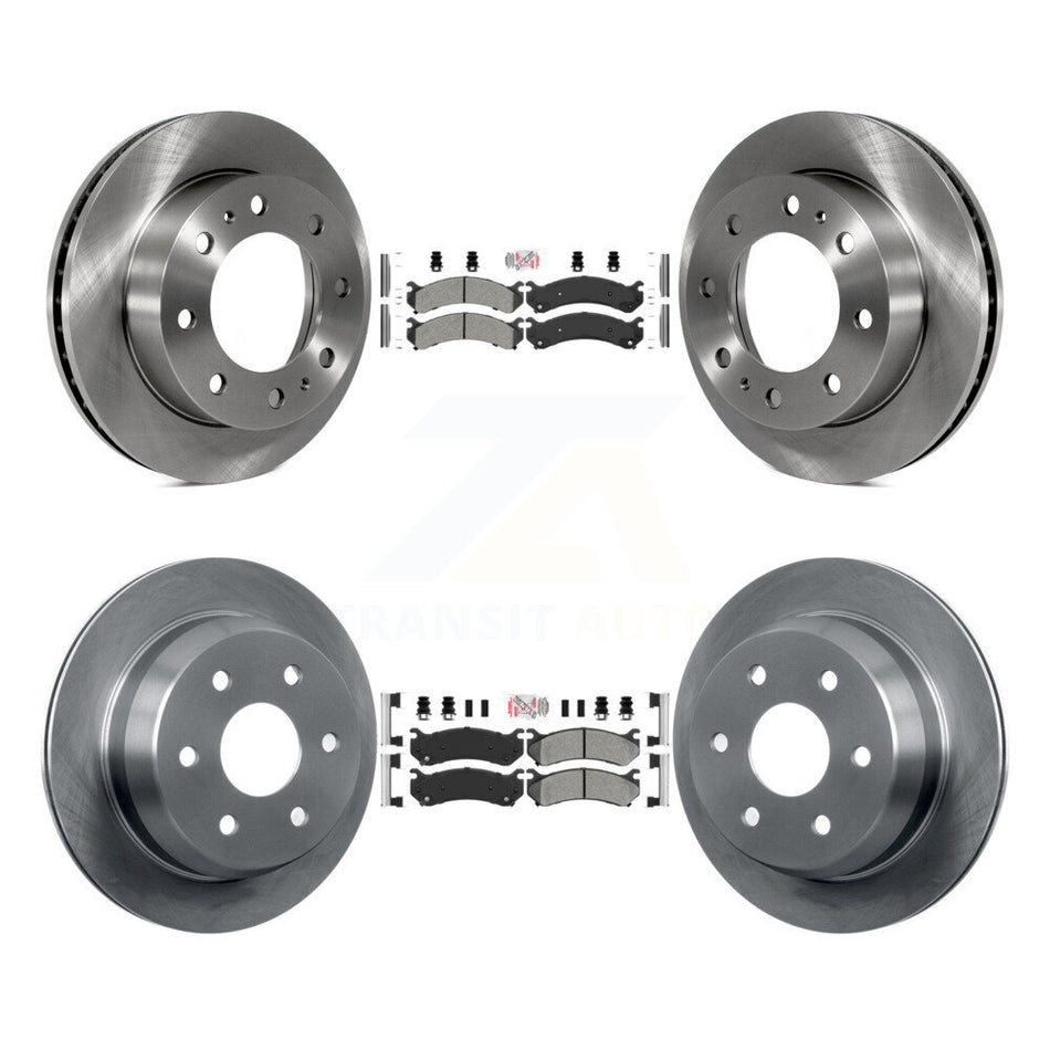 Front Rear Semi-Metallic Pad Brake Rotor Kit For Chevrolet Silverado 2500 HD Suburban GMC K8A-102098