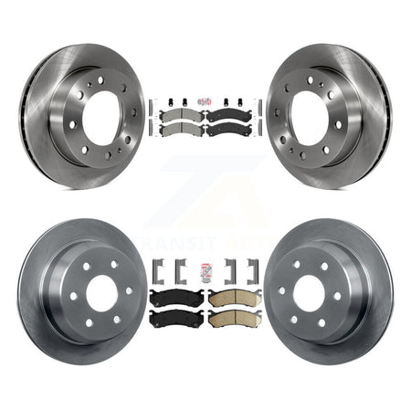 Front Semi-Metallic Rear Ceramic Pad Brake Rotors Kit For Chevrolet Silverado 2500 HD GMC K8A-102099
