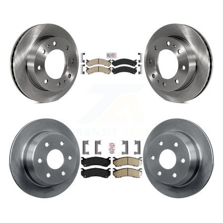 Front Rear Ceramic Pad Brake Rotors Kit For 2003 Chevrolet Silverado 2500 HD Suburban GMC K8A-102101
