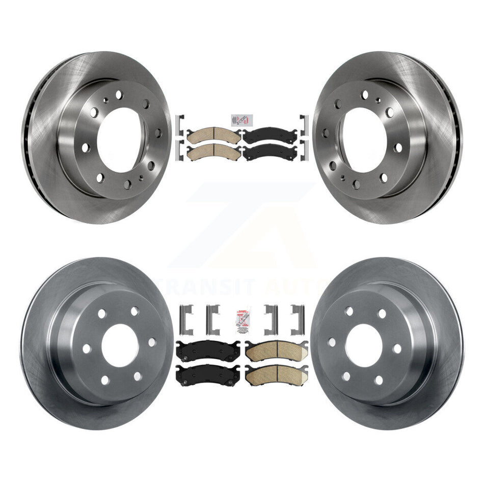 Front Rear Ceramic Pad Brake Rotors Kit For 2003 Chevrolet Silverado 2500 HD Suburban GMC K8A-102101