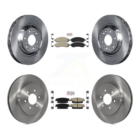 Front Rear Semi-Metallic Pads And Disc Brake Rotors Kit For Cadillac SRX K8A-102103