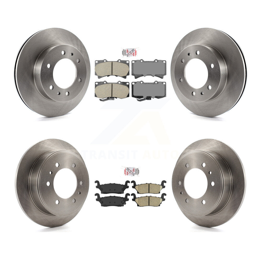 Front Rear Ceramic Pads And Disc Brake Rotors Kit For Hummer H3 H3T K8A-102104