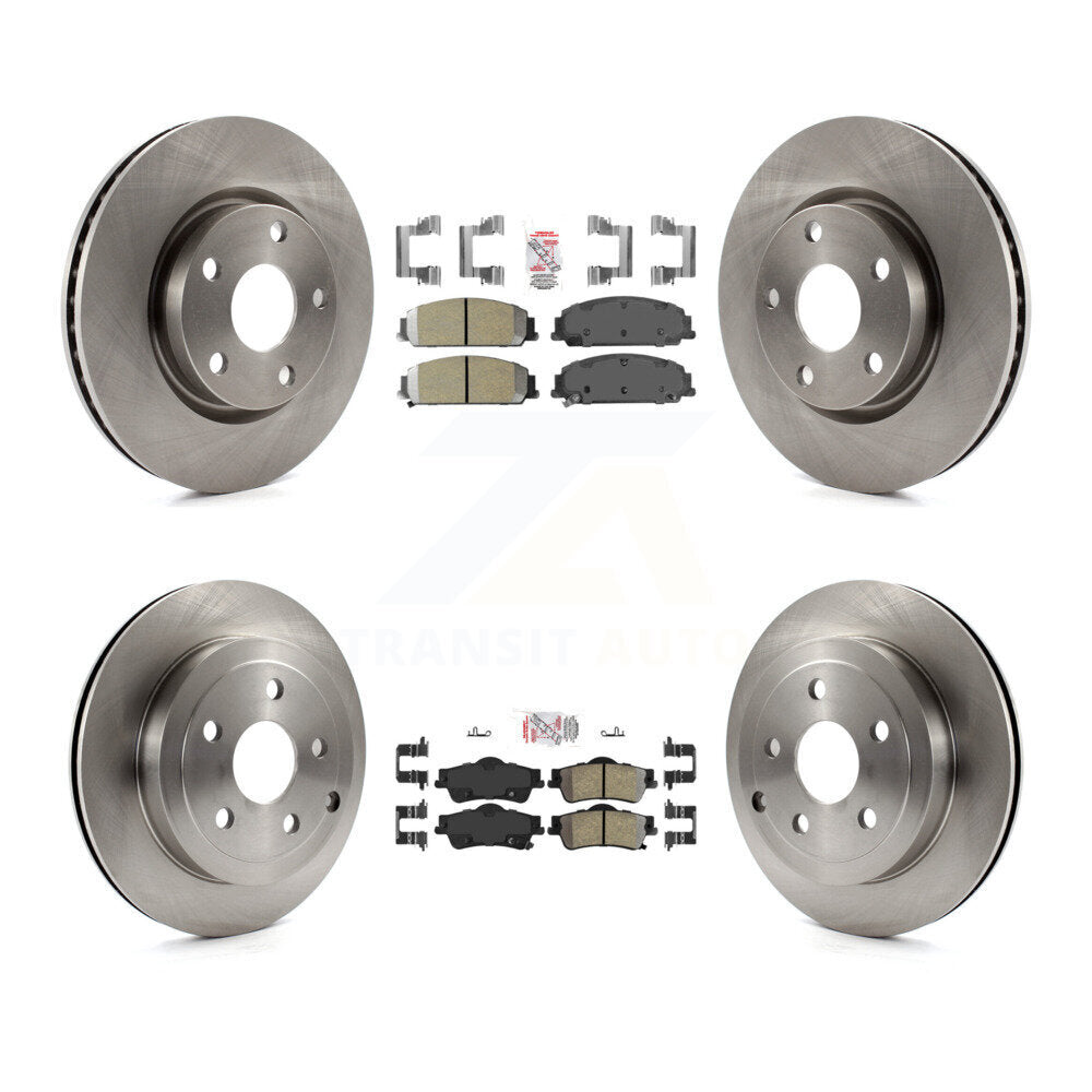 Front Rear Semi-Metallic Pads And Disc Brake Rotors Kit For 2008-2009 Pontiac G8 Base K8A-102113