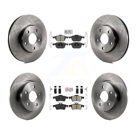 Front Semi-Metallic Rear Ceramic Pads And Disc Brake Rotors Kit For Ford Focus K8A-102122