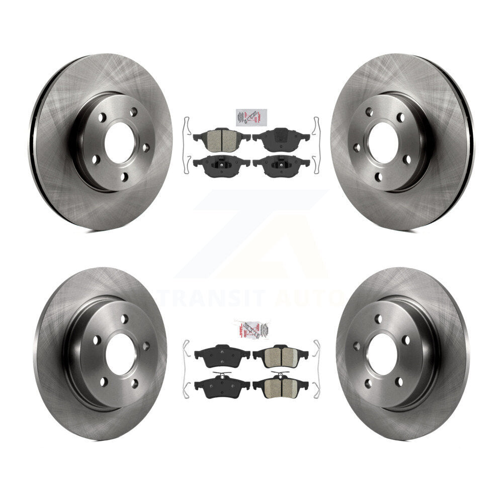 Front Semi-Metallic Rear Ceramic Pads And Disc Brake Rotors Kit For Ford Focus K8A-102123